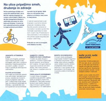 Predstavitev trajnostnih projektov na področju prometa in spretnostnega poligona "Cesta ni igrišče!"