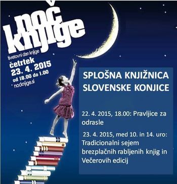 23. april – NOČ KNJIGE tudi v Občinski knjižnici Vransko