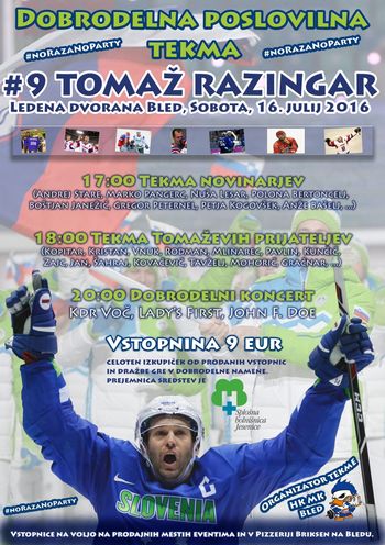 Poslovilna tekma Tomaža Razingarja