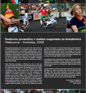 Svetovno prvenstvo v MALEM NOGOMETU za brezdomce, Merbourne 2008