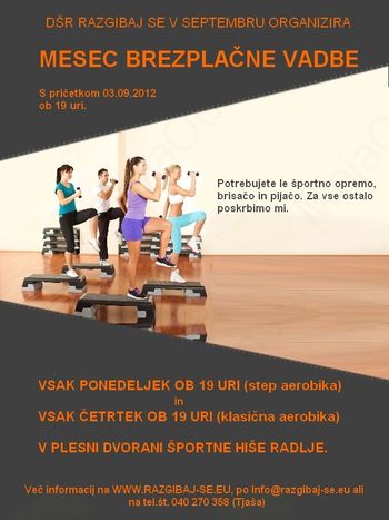MESEC BREZPLAČNE VADBE