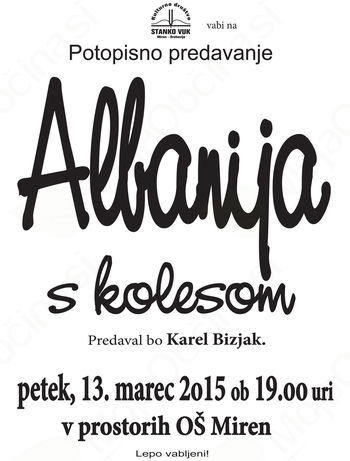 potopisno predavanje ALBANIJA s kolesom