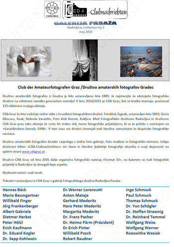 Fotografska razstava članov CDA iz Gradca