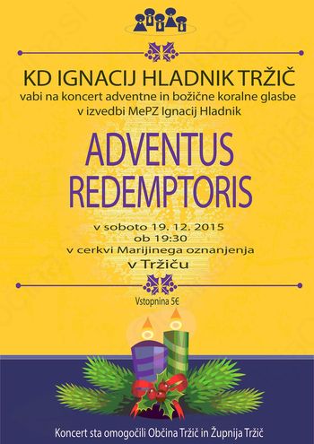 Koncert adventne in božične koralne glasbe ADVENTUS REDEMPTORIS