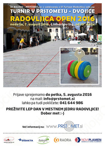 ODPRTI PRSTOMETNI TURNIR - RADOVLJICA OPEN 2016