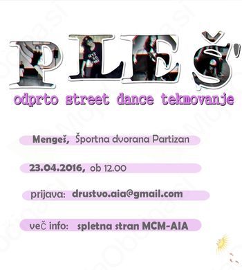 Odprto street dance tekmovanje PLEŠ'