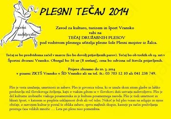 Vabilo na plesni tečaj Vabilo na plesni tečaj