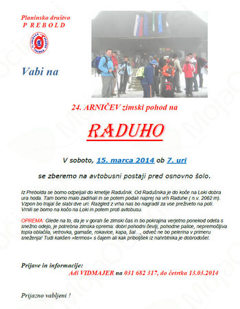 24. Arničev pohod na Raduho