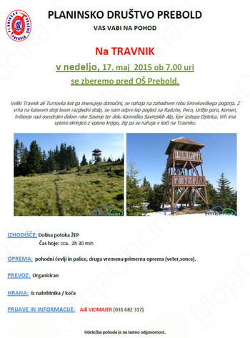 Pohod na Travnik