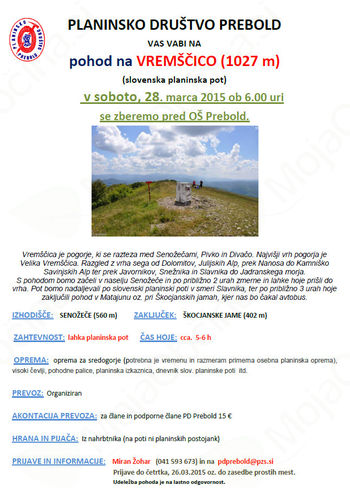 Pohod na Vremščico