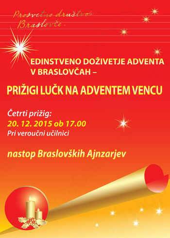 PRIŽIG ČETRTE LUČKE NA ADVENTNEM VENCU