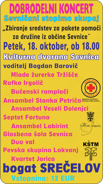 DOBRODELNI KONCERT - SEVNIČANI STOPIMO SKUPAJ DOBRODELNI KONCERT - SEVNIČANI STOPIMO SKUPAJ
