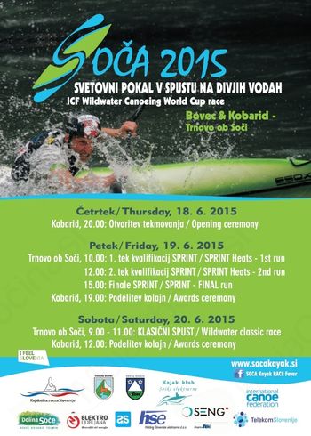 Svetovni pokal v spustu na divjih vodah Soča 2015