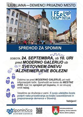 21. SEPTEMBER – SVETOVNI DAN ALZHEIMERJEVE BOLEZNI, OBELEŽILI GA BOMO S SPREHODOM ZA SPOMIN