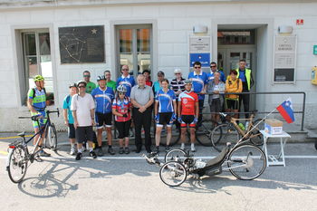 Župan sprejel kolesarje dobrodelne akcije "Kolesarim, da pomagam"