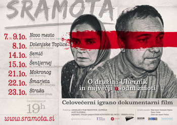 Predvajanje filma Sramota: O družini Uhernik in največji usodni zmoti 