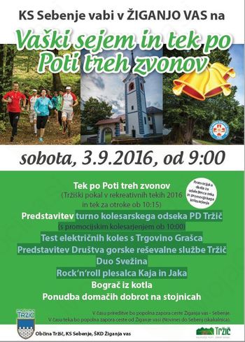 Tek po Poti treh zvonov in Vaški sejem v Žiganji vasi