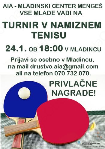 Turnir v namiznem tenisu