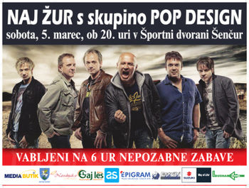 Naj žur s skupino Pop design v Šenčurju Naj žur s skupino Pop design v Šenčurju