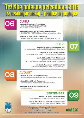 Na Tržiških poletnih prireditvah tudi letos za vsakogar nekaj