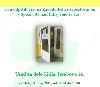 Dan odprtih vrat na Zavodu RS za zaposlovanje: » Spoznajte nas, tukaj smo za vas«
