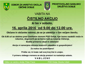 Čistilna akcija v Dobju