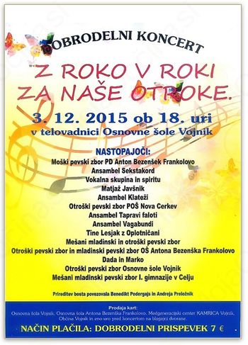 Dobrodelni koncert Z roko v roki za naše otroke