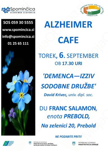 Alzheimer Cafe -Demenca - izziv sodobne družbe