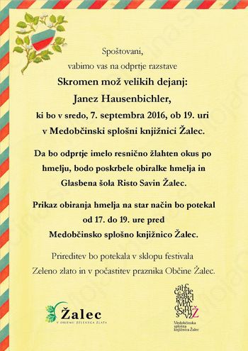 Odprtje razstave Skromen mož velikih dejanj: Janez Hausenbichler