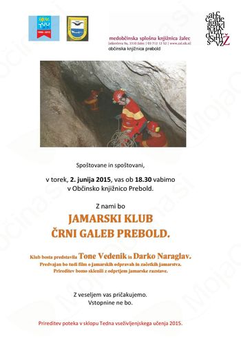 Predstavitev Jamarskega kluba Črni galeb Prebold