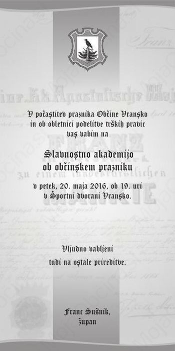 Lepo vabljeni na prireditve ob občinskem prazniku