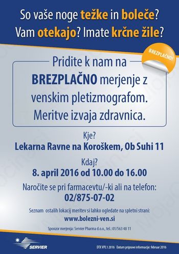 Brezplačno merjenje venskega pretoka