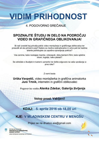 VIDIM PRIHODNOST - Spoznajte Študij In Delo Na Področju Video In Grafičnega Oblikovanja!