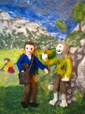 Odprtje razstave volnenih ilustracij Špele Orešnik 