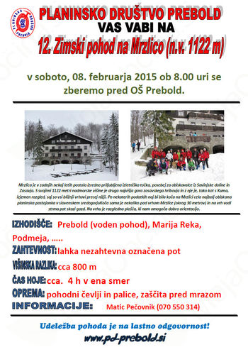 12. Zimski pohod na Mrzlico