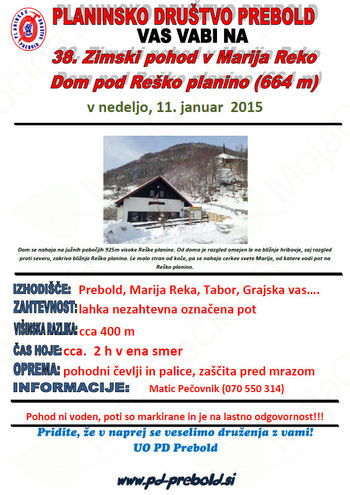 38. Zimski pohod v Marijo Reko