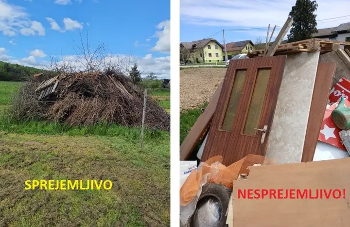 Obvestilo o prepovedi kurjenja odpadkov v naravi