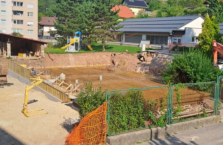Gradnja novega vrtca Julke Pibernik napreduje po načrtih