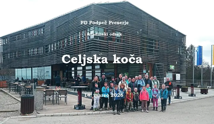 Mladi planinci PD na Celjski koči 14.3.2026