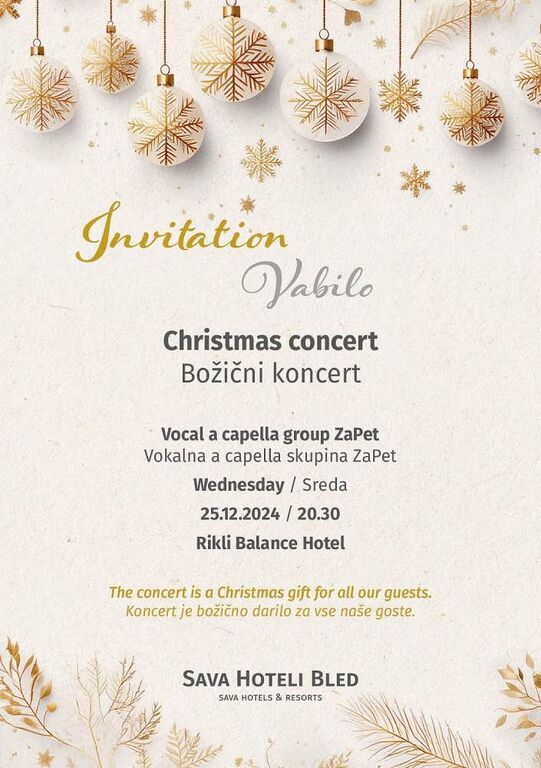 Božični koncert a-cappela vokalne skupine ZaPet