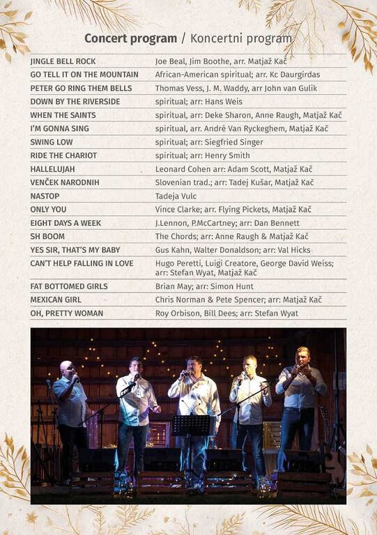 Božični koncert a-cappela vokalne skupine ZaPet