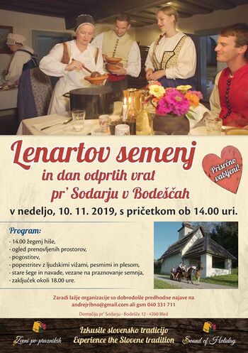 Lenartov semenj in dan odprtih vrat pr' Sodarju v Bodeščah