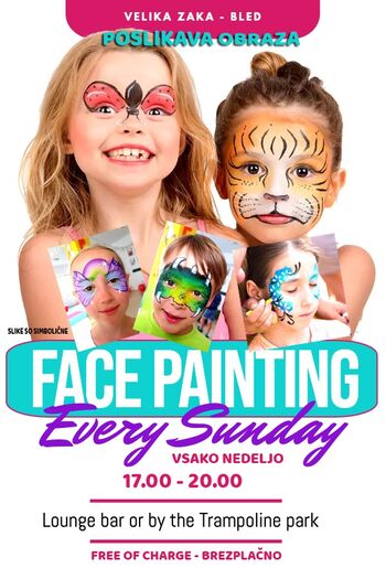 Poslikava obraza za otroke