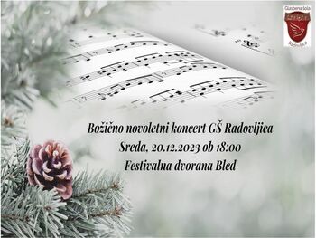 Božično novoletni nastop Glasbene šole Radovljica