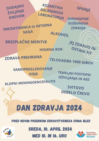 Svetovni dan zdravja pred novim prizidkom ZD Bled