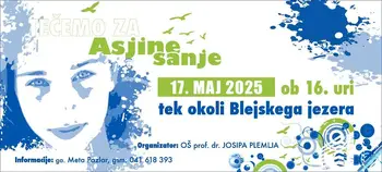 Dobrodelni tek okoli Blejskega jezera: Tečemo za Asjine sanje
