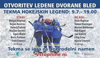 Odprtje prenovljene Ledene dvorane Bled