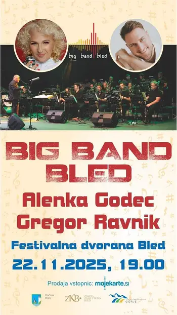 Koncert Big Band z gosti: Alenka Godec in Gregor Ravnik
