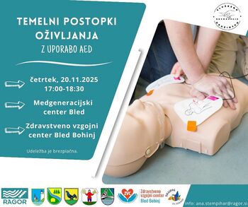 ODPOVEDANO: Temeljni postopki oživljanja z uporabo AED