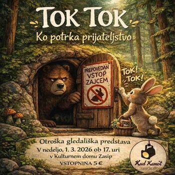 Gledališka predstava za otroke: Tok Tok - ko potrka prijateljstvo